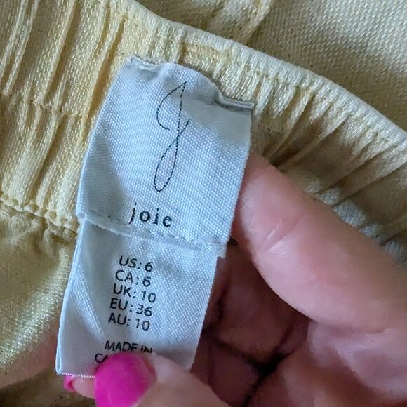 Light yellow linen/lyocell blend shorts - Picture 5 of 6